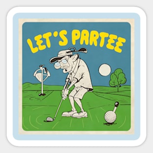 Let's Par Tee Sticker